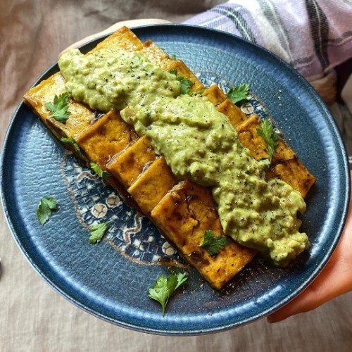 Tofu Steaks & Guacamole (Vegan)